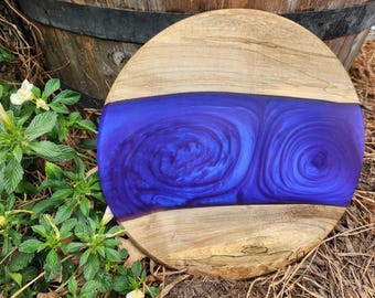 12" Lazy Susan hand crafted out of Red Maple and "Purple Haze" Epoxy