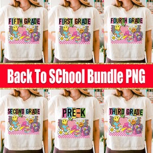 Back to School Bundle PNG, Preppy Teacher First Day of School Shirt Design, Girly Coquette Sublimation, Pink Bow Pre-k 1st/2nd/3rd/4th Grade