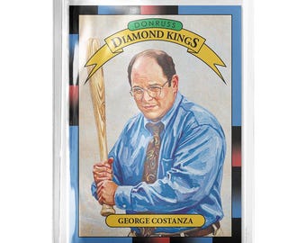 CUSTOM George Costanza Seinfeld Diamond Kings Yankees Novelty 1988 Baseball Card Read Description