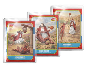 CUSTOM 3-Pack Jesus Christ Novelty Retro 1986 Basketball Cards Read Description