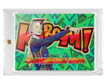 CUSTOM Sophie Cunningham Indiana Fever Point Novelty Green Holographic Kaboom Basketball Card Read Description