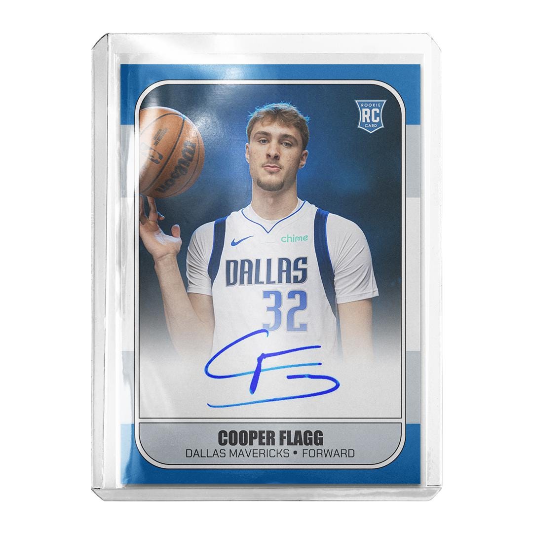 CUSTOM Cooper Flagg Dallas Mavericks Novelty Facsimile 1986