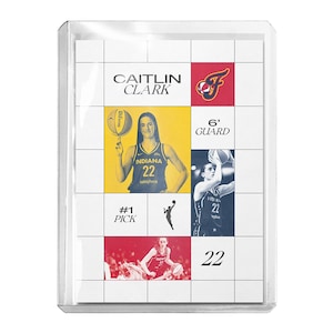 CUSTOM Caitlin Clark Fever #1 Pick Grid Style Novelty Basketball Trading Card Read Description