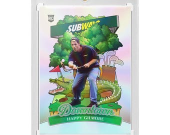 CUSTOM Happy Gilmore Adam Sandler Novelty Holographic Golf Card Read Description