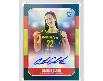 CUSTOM Caitlin Clark Indiana Fever Novelty Facsimile 1986 Holographic Basketball Card Read Description