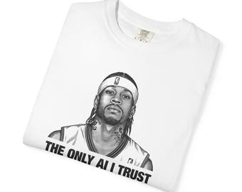 Allen Iverson The Only AI I Trust Basketball T-Shirt, Retro Illustration NBA Graphic Tee
