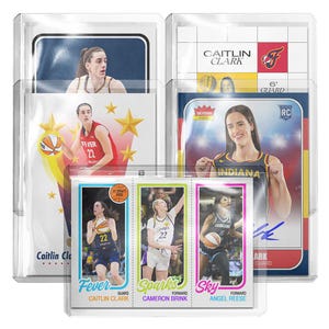 CUSTOM Caitlin Clark Fever Retro Style Novelty Basketball Trading Card 5 Pack Read Description