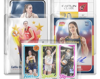CUSTOM 5-Pack Caitlin Clark Indiana Fever Novelty Basketball Cards Read Description