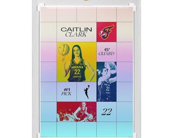 CUSTOM Caitlin Clark Indiana Fever Novelty Holographic Grid Basketball Card Read Description