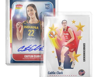 CUSTOM 2-Pack Caitlin Clark Indiana Fever Novelty Basketball Cards Read Description