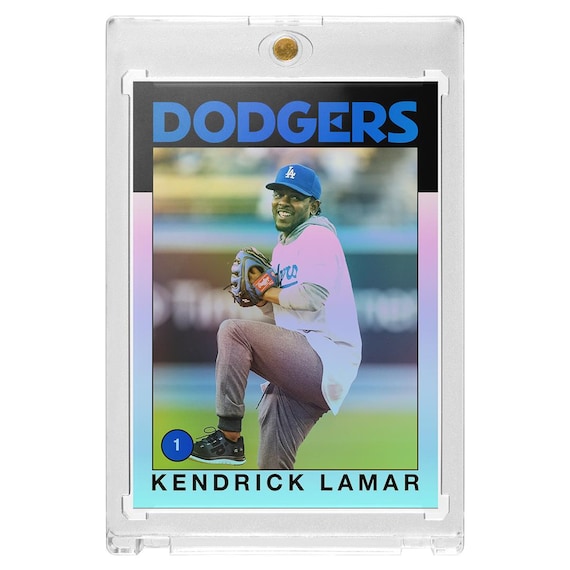 CUSTOM Kendrick Lamar Los Angeles Dodgers Novelty 19786 Holographic  Baseball Card Read Description