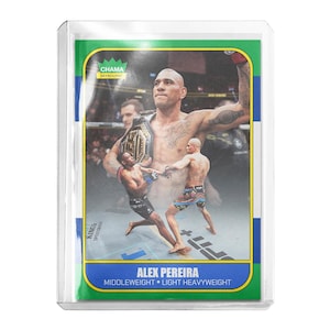 CUSTOM Alex Pereira Poatan UFC Retro 1986 Fleer Style Novelty Basketball Trading Card Read Description