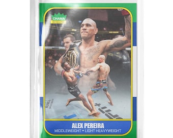 CUSTOM Alex Poatan Pereira Novelty 1986 UFC 300 Knockout Card Read Description