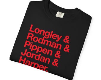 Retro Chicago Basketball T-Shirt, Player Names Bulls Graphic Tee