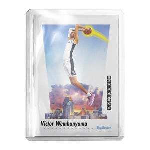 CUSTOM Victor Wembanyama Spurs Retro Skybox Style Novelty Basketball Trading Card Read Description