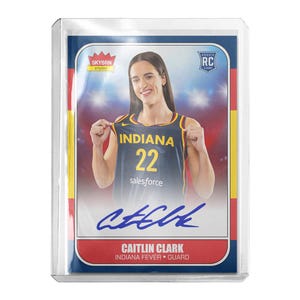 CUSTOM Caitlin Clark Fever #1 Pick Facsimile Retro 1986 Fleer Style Novelty Basketball Trading Card Read Description
