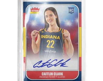 CUSTOM Caitlin Clark Fever #1 Pick Facsimile Retro 1986 Fleer Style Novelty Basketball Trading Card Read Description