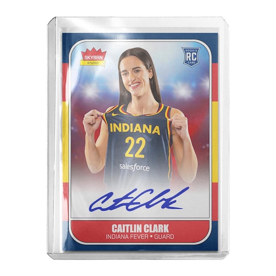 CUSTOM Caitlin Clark Indiana Fever Novelty Facsimile 1986 Basketball Card Read Description