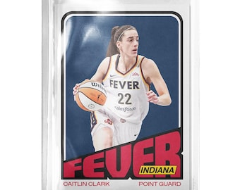 CUSTOM Caitlin Clark Indiana Fever Novelty 1972 Basketball Card Read Description