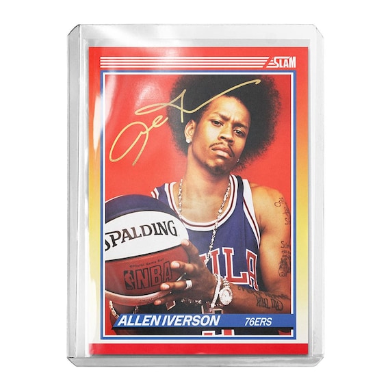 CUSTOM Allen Iverson 76ers Facsimile Retro 1990 Score Style Novelty  Football Trading Card Read Description