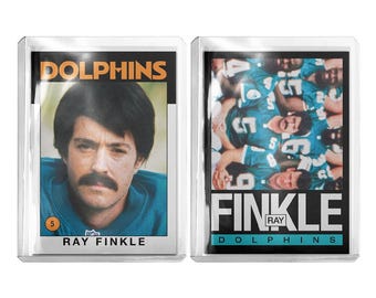 CUSTOM 2-Pack Ray Finkle Miami Dolphins Ace Ventura Novelty 1986 Football Card Read Description