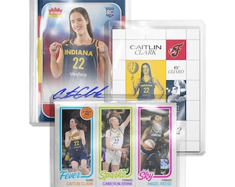 CUSTOM Caitlin Clark Fever Retro Style Novelty Basketball Trading Card 3 Pack Read Description