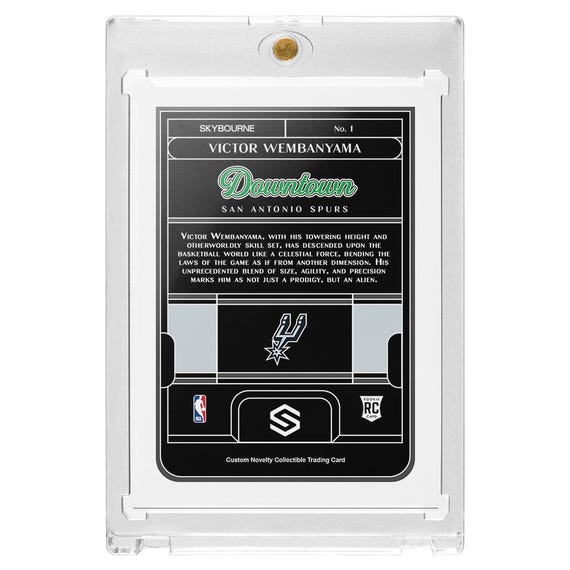 CUSTOM Victor Wembanyama Spurs Novelty Silver Holographic Downtown