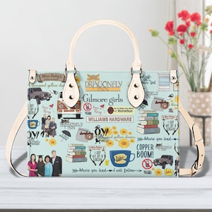 Bolso de piel GG Gilmore personalizado / Bolso de asa superior hueca con diseño de estrellas de cine / Más de 50 colores a elegir