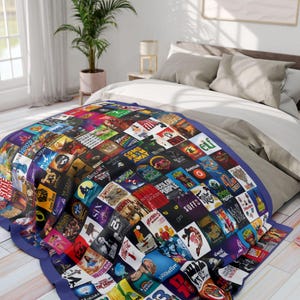 USA Made Personalized Broadway Musical Collage Blanket | Custom Name Play Shows Throw