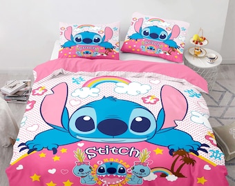 Juego de cama con edredón de punto personalizado: decoración para dormitorio infantil Ohana