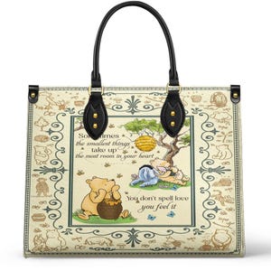 Personalisierte Lederhandtasche Winnie the Pooh Cozy