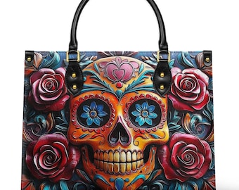 Skull Purse Shoulder Bag. Punk Rock Skull Wallet With Bones  display picture 1
