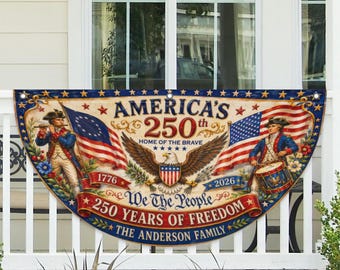Bandera patriótica personalizada del 250 aniversario de Estados Unidos / Bandera de EE. UU. para el hogar (1776-2026), decoración americana