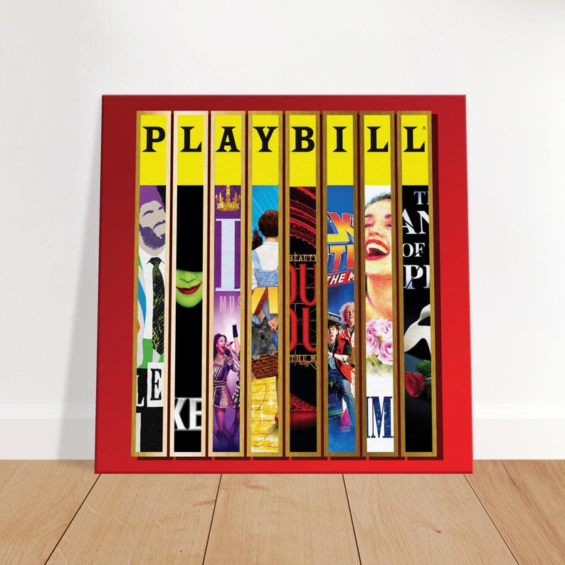 Custom Broadway Musical Canvas Poster : Personalized Theatre Wallart ...