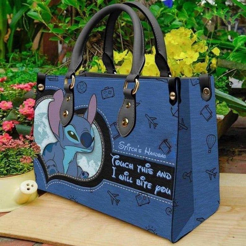 Borsa Sportiva Lilo & Stitch – Fantasia Blu Personalizzata, Leggera In Poliestere Per Bambini