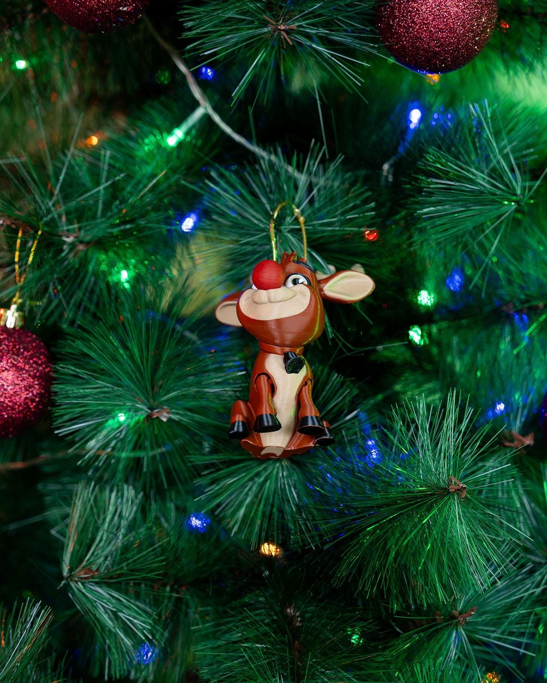 Cute 3D Printed Articulating Rudolph the Reindeer Christmas Tree ...