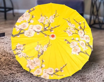 100 Pcs Personalized Paper Parasols (Full Color), Chinese or Japanese Parasol for Wedding, Custom All-Over Print Paper Parasol Umbrella