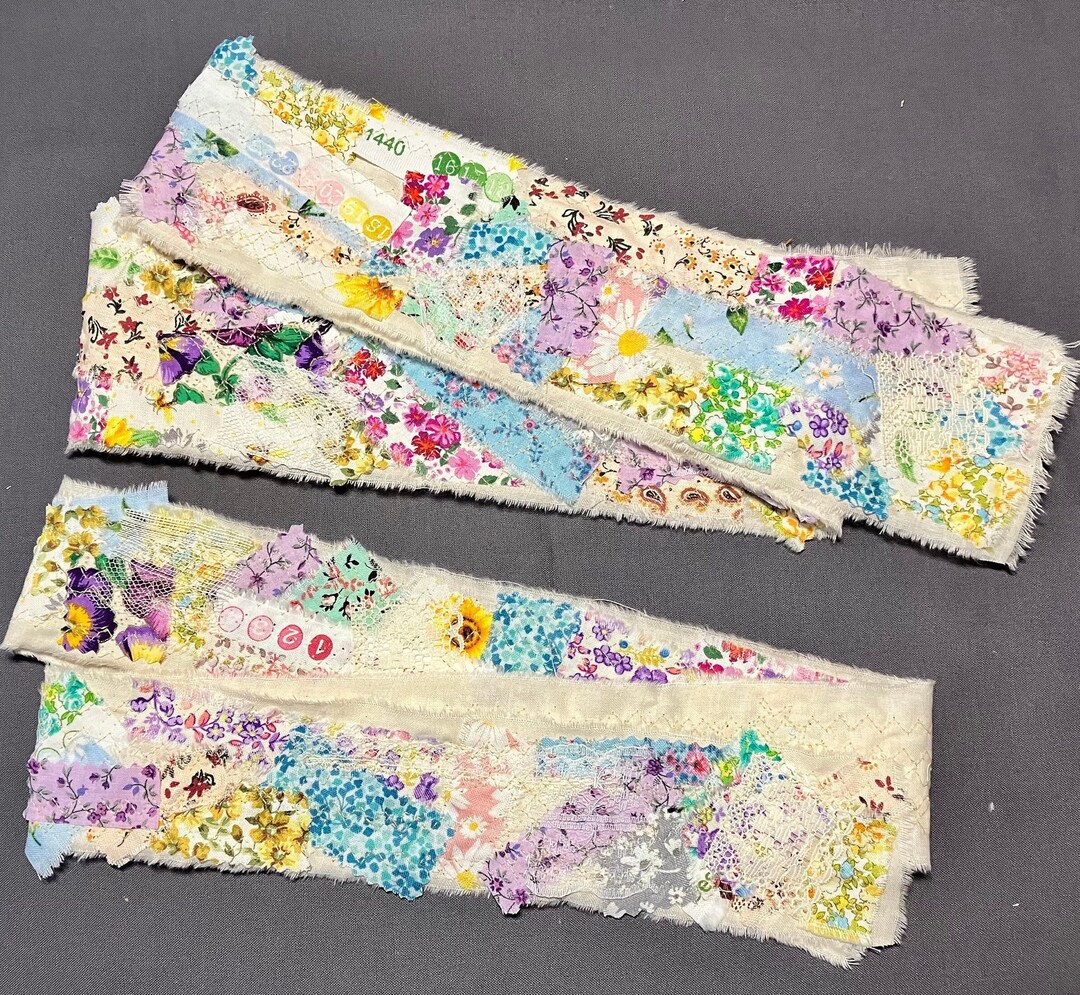 Floral Print Vintage Style Fabric Snippet Roll. Coordinates With Floral ...