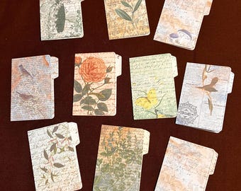Anthology #1 Mini File Folders for Journals, Gifts and more.