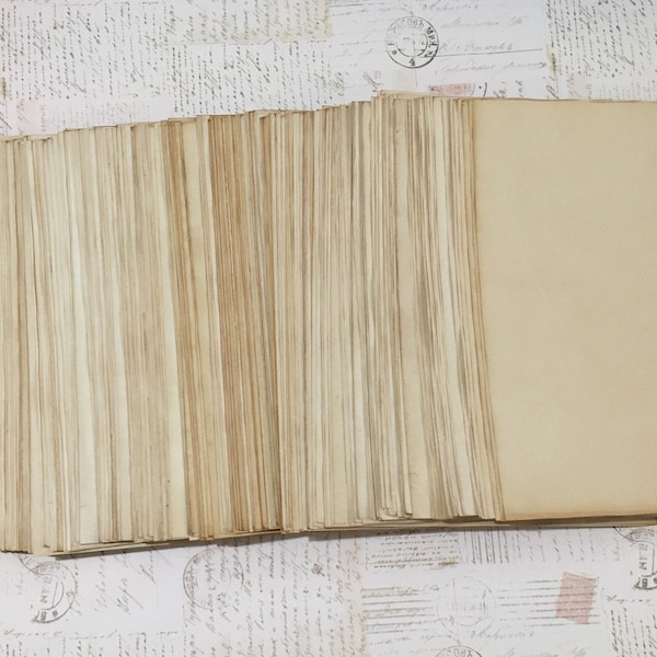 50 Sheets Tea Dyed Paper - 24LB Air Dried Dyed Paper for Journals, Printer Friendly.  Antique Look. Tea dyed journal paper.