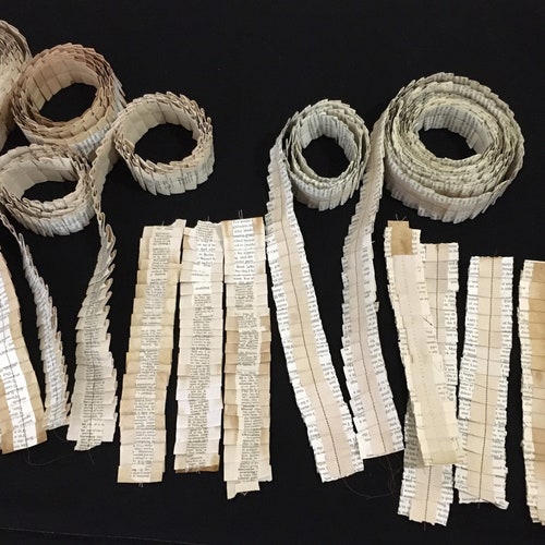 Paper Ruffles Book Paper and Tea Dyed Paper. Ruffled Paper | Etsy