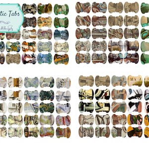 100 Eclectic Round Tabs  - Whale Tail Punch Style