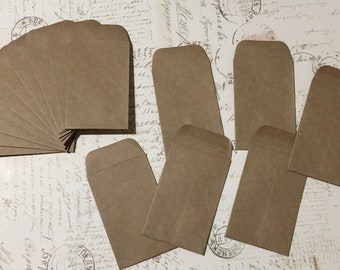 Sobres Kraft para monedas, lisos, de 2-1/4” x 3-1/2”