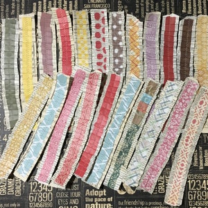 Papel para livro Ruffles com centros de papel estampados Conjunto de 5 ou 10