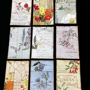 Bolsos com Imagens Antigas e Vintage Misturadas com Florais - En Meme Temps. Com cartões de diário