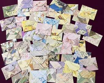 Small Collage Print Envelopes - Olla Podrida Collages - for Journals, Ephemera, Tags, Pockets.