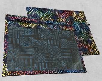 Project Pouch with Vinyl Front, Craft Project Bag, Needlework Project Pouch