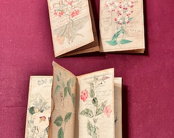Floral Junk Journal Zines: Tea-Dyed Mini Booklets