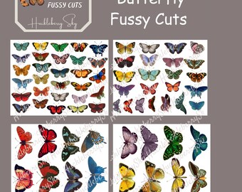 Butterfly Mixed Color Fussy Cuts