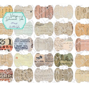 Peut inclure: Vingt-quatre onglets de documents vintage avec un aspect papier vieilli et détérioré. Les onglets sont dans différentes nuances de brun, crème et rose avec du texte noir. Le texte sur les onglets comprend des mots comme "Mount Park", "Recambe", "Star Coffee", "Plant and Seeds", et "Looking Glasses".